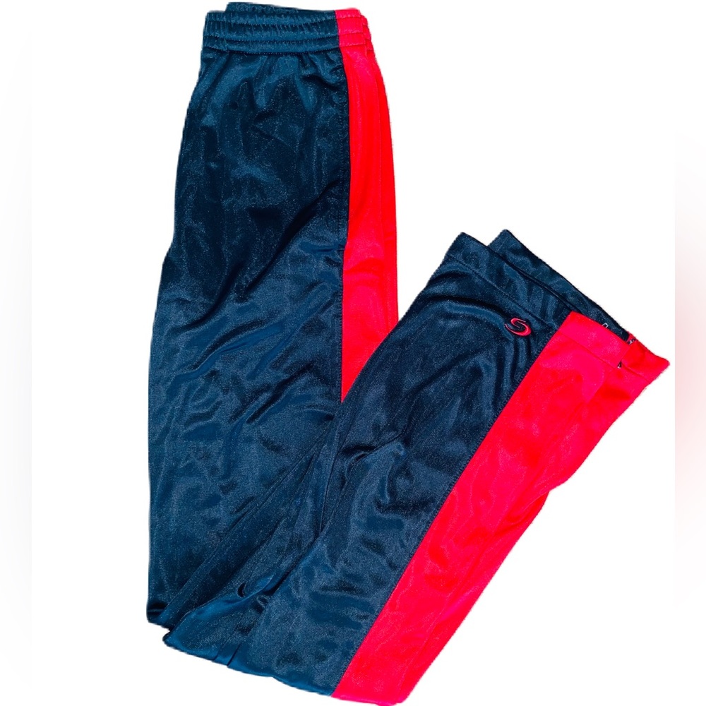 GTM Sportswear Athletic Track Pants Womens Size XSmall Workout Black & Red